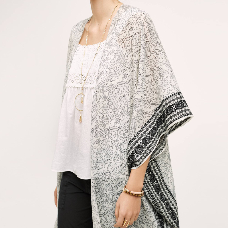 F4592 Women Fashion Summer Beach Chiffon Cardigan Cover Up